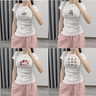 Áo Thun Nữ hình Hello Kit. ty Form Ôm Body, Áo Baby Tee Chất Tăm Cotton Co Giãn Dầy Dặn Mềm Mại Vải Siêu Mát ba mặc nhóm