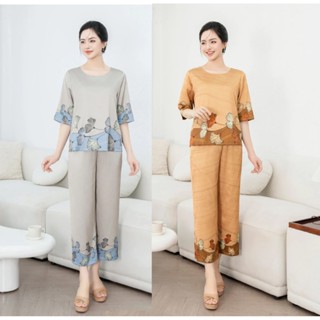 Đồ bộ Quần Áo Trung Niên Cho Mẹ Chất Vải Lụa latin size đại