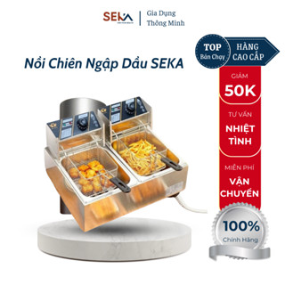 Nồi Chiên Ngập Dầu SEKA 6L, 12L Inox Cao Cấp Bản Mới Chiên Rán Nhanh Chóng Tiết Kiệm Điện