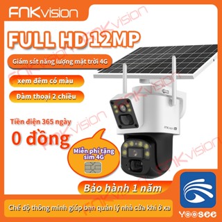 【Fnkvision】Camera năng lượng mặt trời 4G Yoosee,xoay chuyển quan sát 360 độ, bảo hành 12 tháng