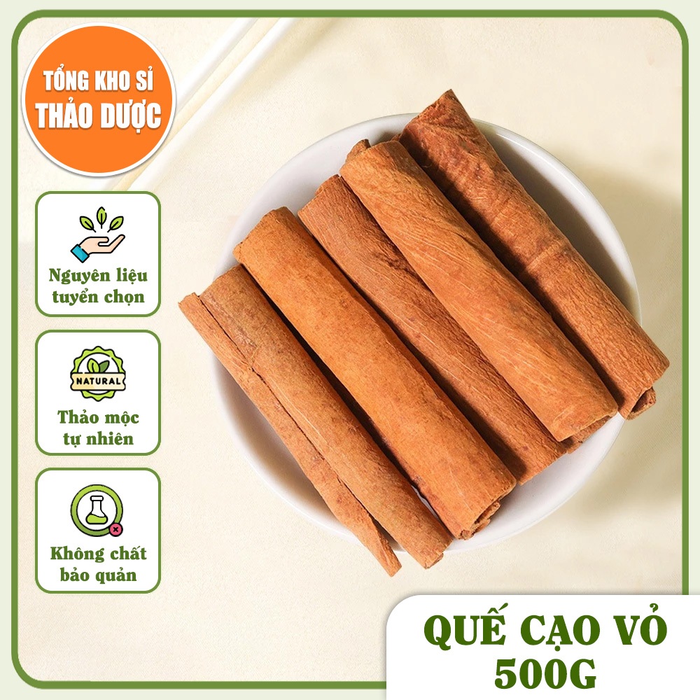 Quế thanh cạo vỏ 500g, quế thanh đẹp 8cm, cay, thơm, pha trà, gia vị nấu ăn, trang trí, xông nhà