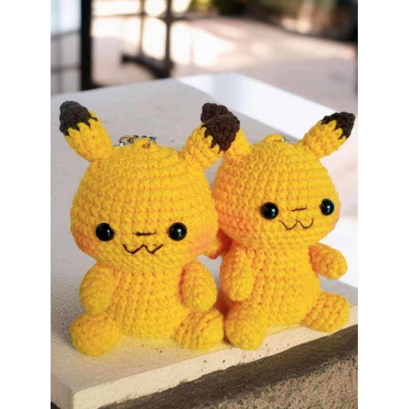 Móc khoá pikachu bằng len