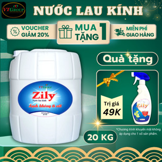 Nước Lau Kính Zily Can 20kg - Tặng 1 Chai Tẩy Rửa Đa Năng Zily 550g
