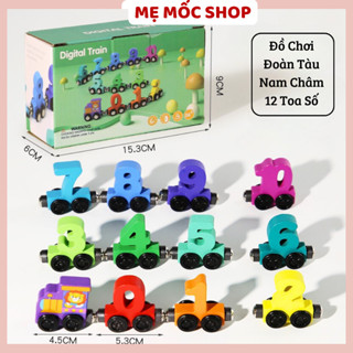 Đồ Chơi Đoàn Tàu Nam Châm 12 Toa Số Memocshop, Đồ Chơi Thông Minh Giáo Dục Sớm Cho Bé Phát Triển Tư Duy Trí Tuệ