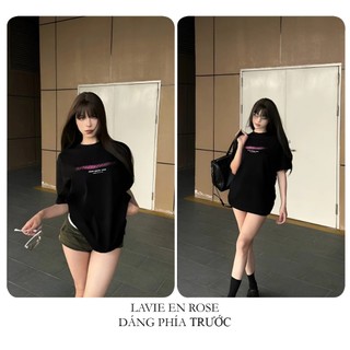 Áo thun trắng nữ oversize, áo thun LIGHT cổ tròn basic hiện đại cá tính, chất cotton dày dặn