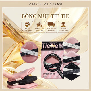 Set 3 bông mút trang điểm AMORTALS PINK & BLACK tán kem nền, che khuyết điểm tiện lợi, không ăn phấn