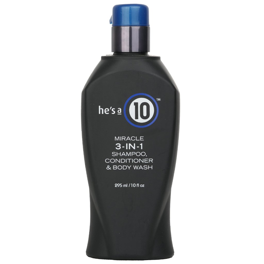 Dầu gội, dầu xả, sữa tắm 3 trong 1 he's a 10 MIRACLE 3-in-1 SHAMPOO CONDITIONER & BODY WASH 295ml ch