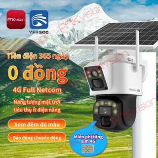 [FNKvision] Camera năng lượng mặt trời 4G Yoosee,xoay chuyển quan sát 360 độ, bảo hành 12 tháng
