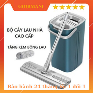  Cây Lau Nhà Tự Vắt Thông Minh GIORMANI Chổi Lau Nhà Tự Vắt Thông Minh Bộ Lau Nhà 360 Độ Cao Cấp Tặng Kèm Bông Lau 