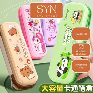 Hộp bút cho học sinh - Túi dựng bút 2D, Quà tặng học sinh, Hộp đựng bút dễ thương cho bé trai bé gái