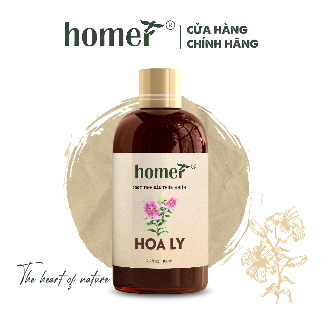 Tinh dầu Hoa Ly Homer 20ml/100ml - Lily Essential Oil - đạt chuẩn chất lượng kiểm định