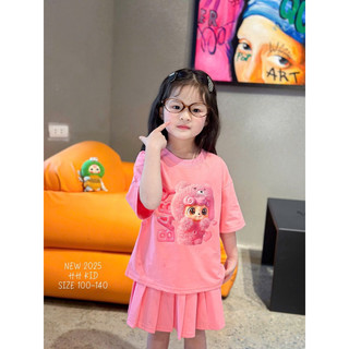 Áo váy bé gái 15-30kg, hồng và tím