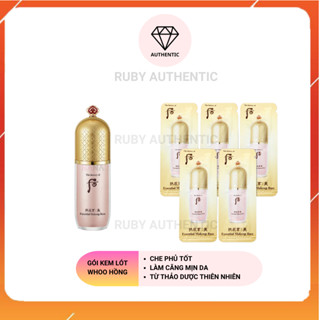 10 Gói Sample kem lót WHOO HỒNG trang điểm nâng tone da sáng hồng, Cấp ẩm sâu, chống nắng hiệu quả 1ml