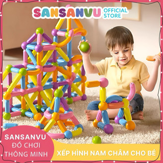 Ghép Hình Nam Châm 64 Chi Tiết Đồ Chơi Thông Minh Cho Bé