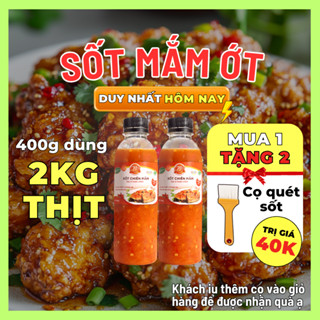 [HỎA TỐC]Combo 2 chai Sốt Mắm Ớt, sốt cho gà chiên, cá chiên, trộn gỏi, chấm thịt luộc, sốt mắm tỏi Bếp Xuyên Việt 400g,