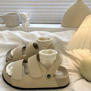 (Mới 2025) Dép nữ đế cao 4-5cm 2 quai dán to bản quai hậu siêu hót