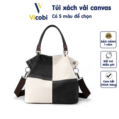 Túi xách nữ vải Canvas dày dặn Ronan Vicobi CV2