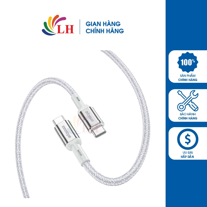 Cáp Innostyle PowerFlex USB-C to USB-C 2m 100W ICC200AL - Hàng chính hãng