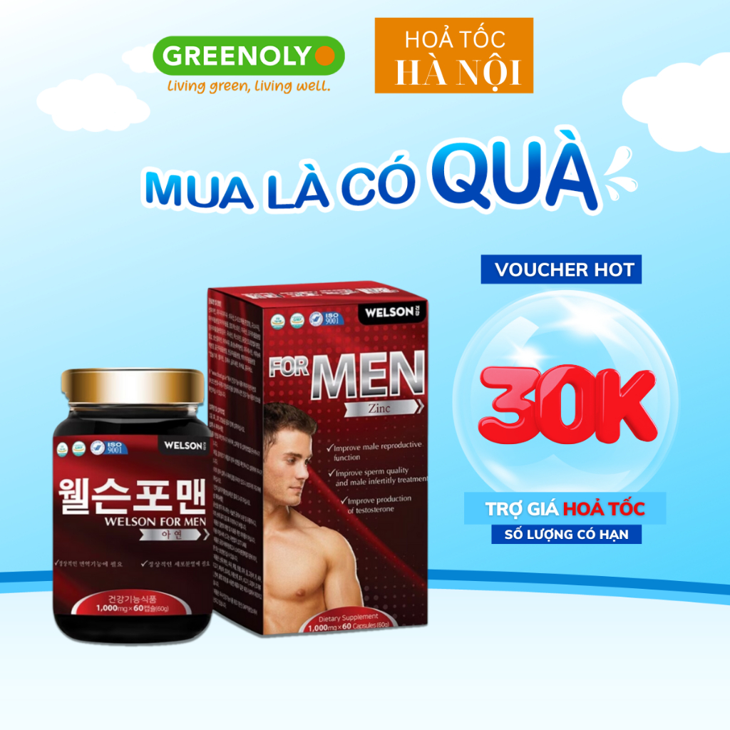 Tăng Cường Sinh Lý Nam Bổ Thận Tráng Dương Welson For Men - Combo 2 Hộp 60 viên