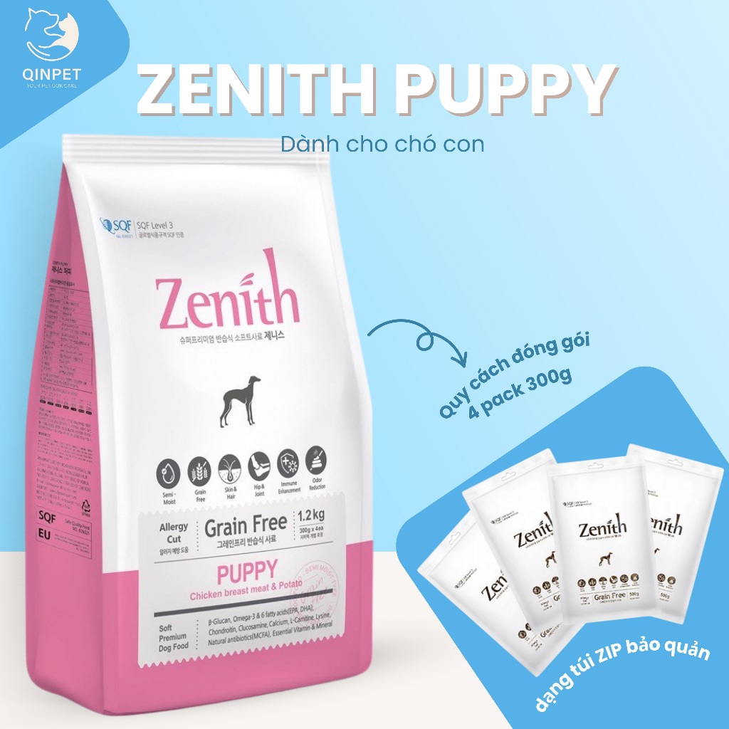 HẠT ZENITH - Thức ăn hạt mềm dành cho chó con 1.2kg