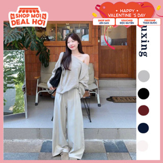 Áo lệch vai dài tay, Áo thun dài tay lệch vai chất thun tăm thỏ mềm mại Nữ Women  - SU.XING - S104