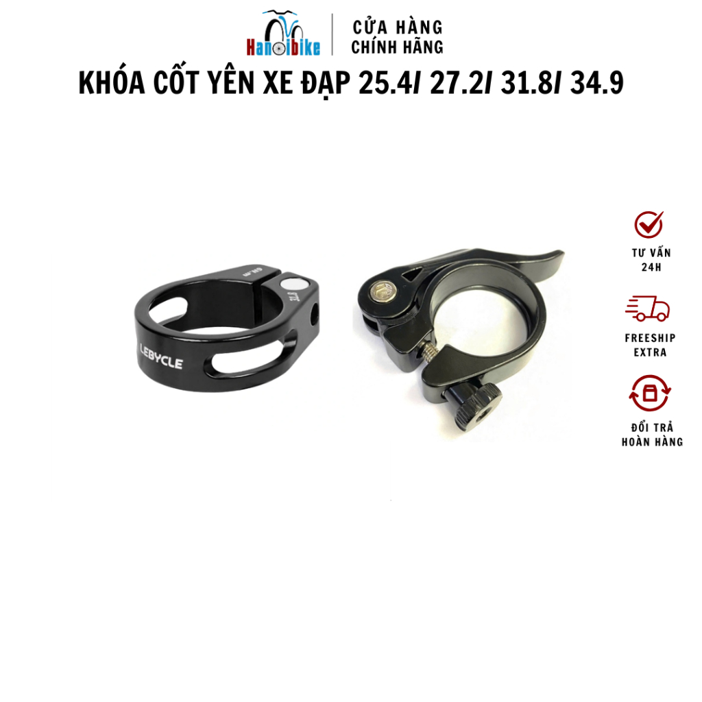 Khóa Cốt yên xe đạp thể thao Road/MTB/ Fixedgear 27.2/ 25.4/ 31.8/ 34.9