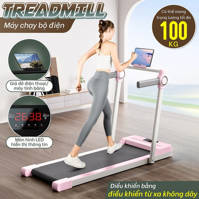 BG - Máy chạy bộ điện TM300 sử dụng cho gia đình băng chạy chống rung (điều khiển bằng remote)