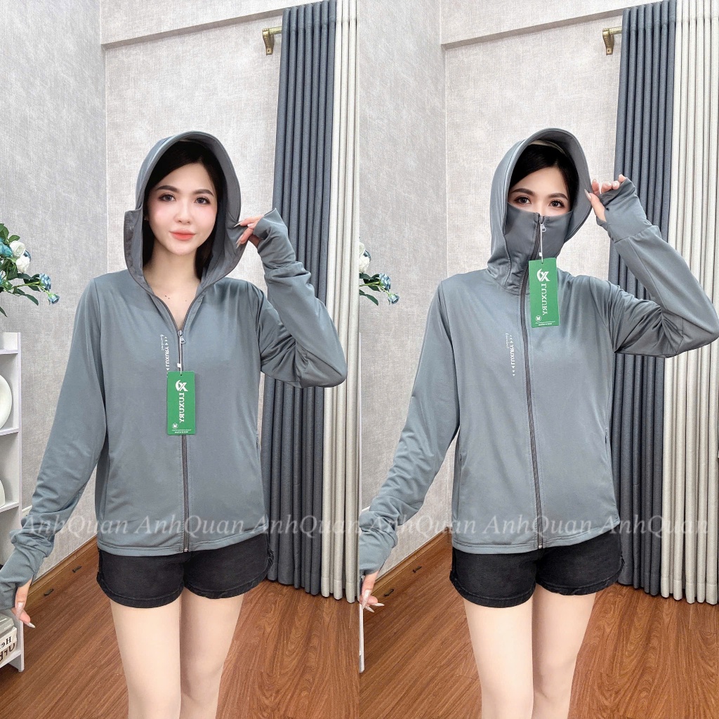 [38-80kg]Áo Khoác Chống Nắng Nữ 2 Lớp Vải Thun Lạnh Dày Dặn,Mềm,Mát,Chống Tia UV,Co Giãn 4 Chiều | BigBuy360 - bigbuy360.vn