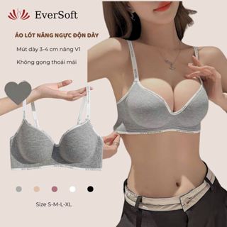 Áo Lót Nữ Nâng Ngực Đệm Dày 4cm Nâng Ngực Tạo Khe Không Gọng Áo Bra Nữ Độn Ngực EverSoft 936