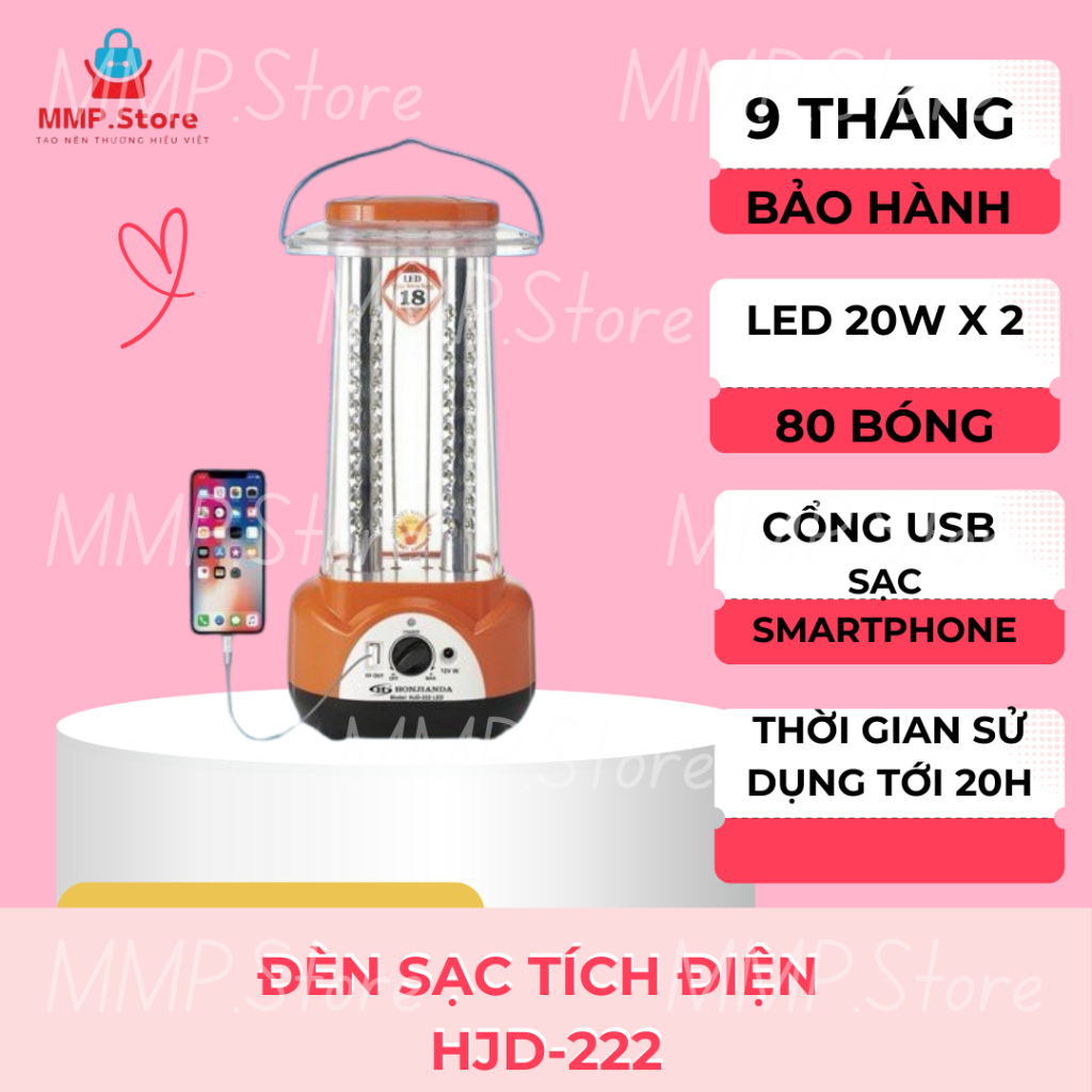 ĐÈN LED SẠC CHIẾU SÁNG KHẨN CẤP HJD-222/322