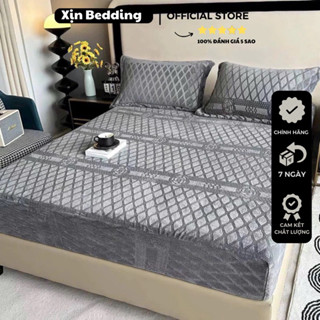Ga giường và vỏ gối nỉ nhung COCO sữa mềm mịn nhập khẩu loại 1, bộ ga gối nỉ nhung bọc đệm công nghệ mới thoáng khí