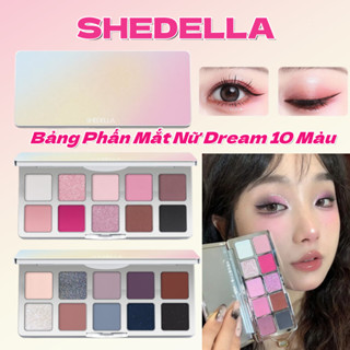   SHEDELLA  Bảng phấn mắt mười màu đầy màu sắc mơ mộng Bền Màu Dễ Makeup 
