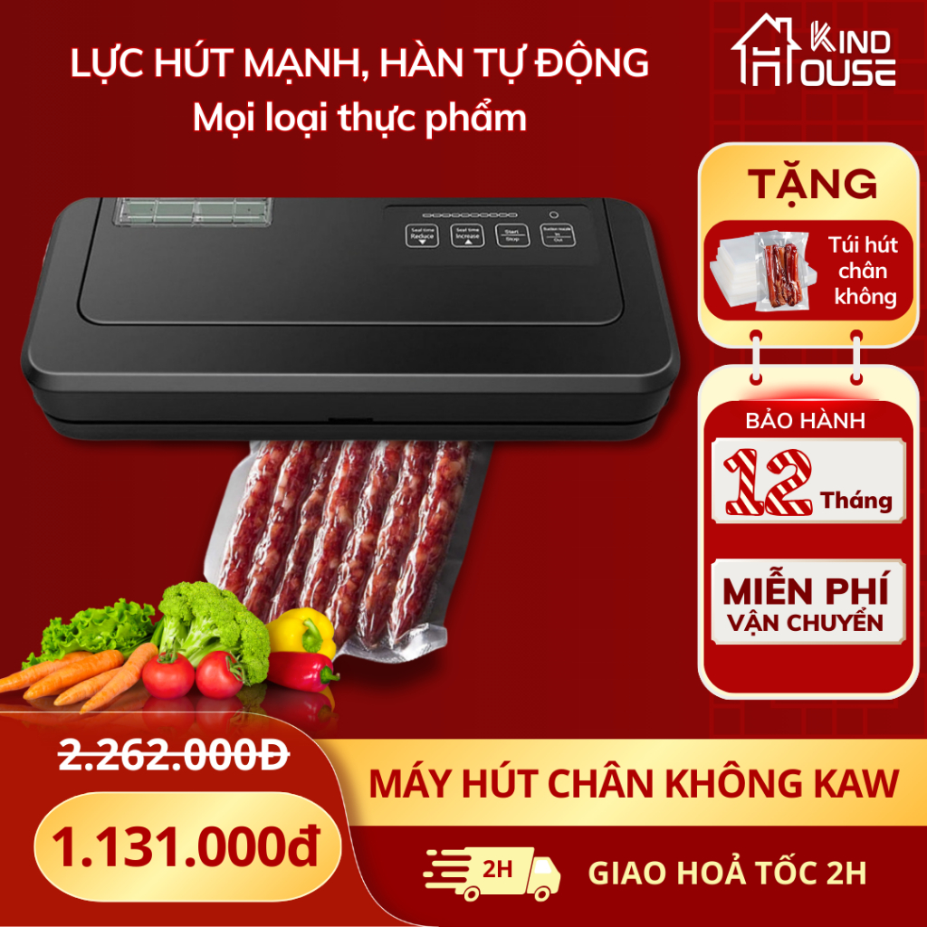 Máy Hút Chân Không, Không Kén Túi KAW P290 - Chính hãng bảo hành 1 đổi 1