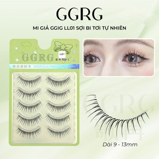  Lông mi giả GGRG LL01 5 cặp dài 9 - 13mm cong dài tự nhiên có kèm nhíp và có thể tái sử dụng 