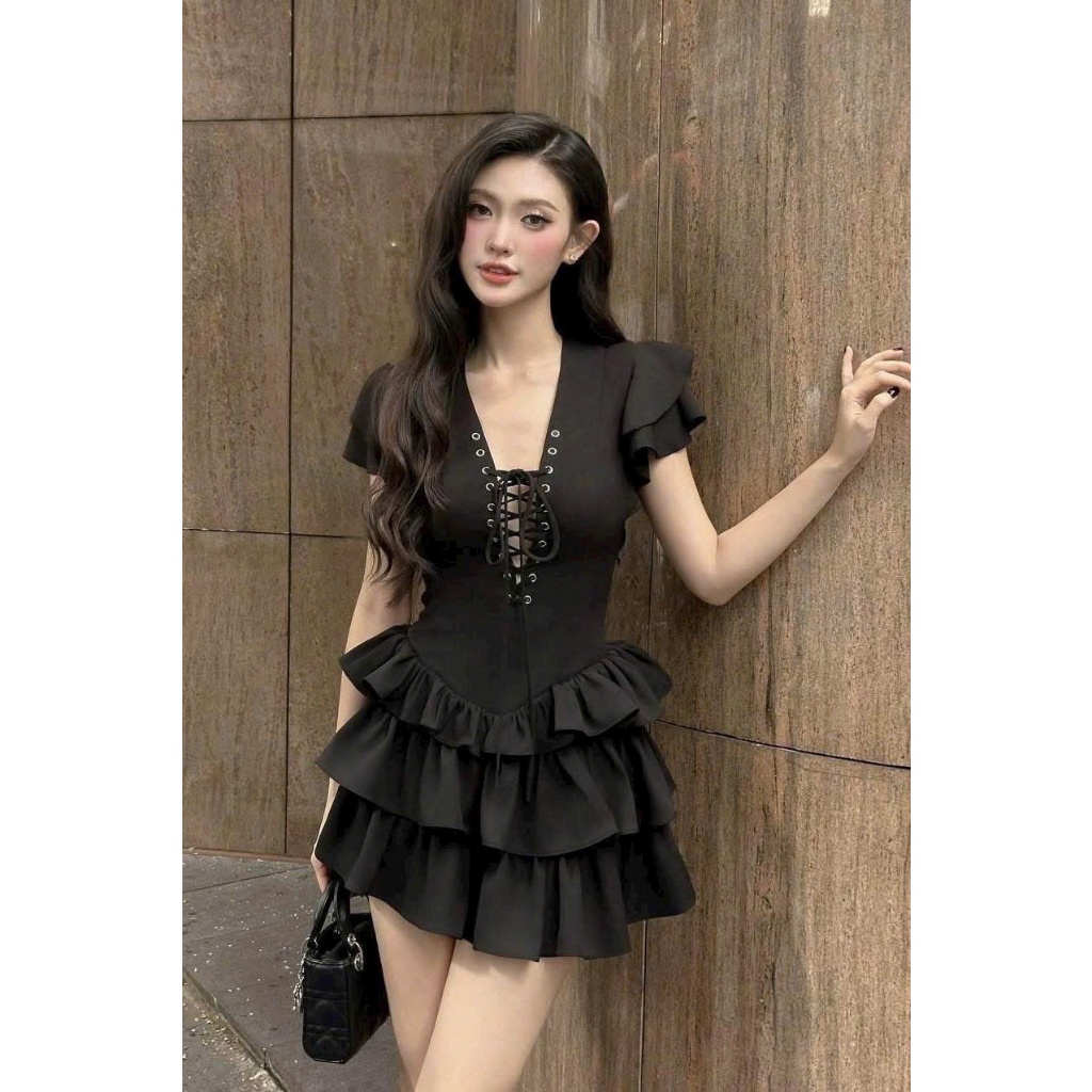 LORIS - Rachel Dress, Đầm tay bèo xoè tầng đi tiệc