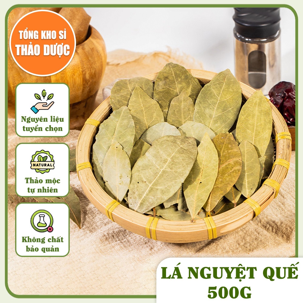 Lá nguyệt quế 500g, lá thơm bay leaf, gia vị nấu ăn, trang trí, xông nhà, khử mùi, tốt cho tiêu hóa