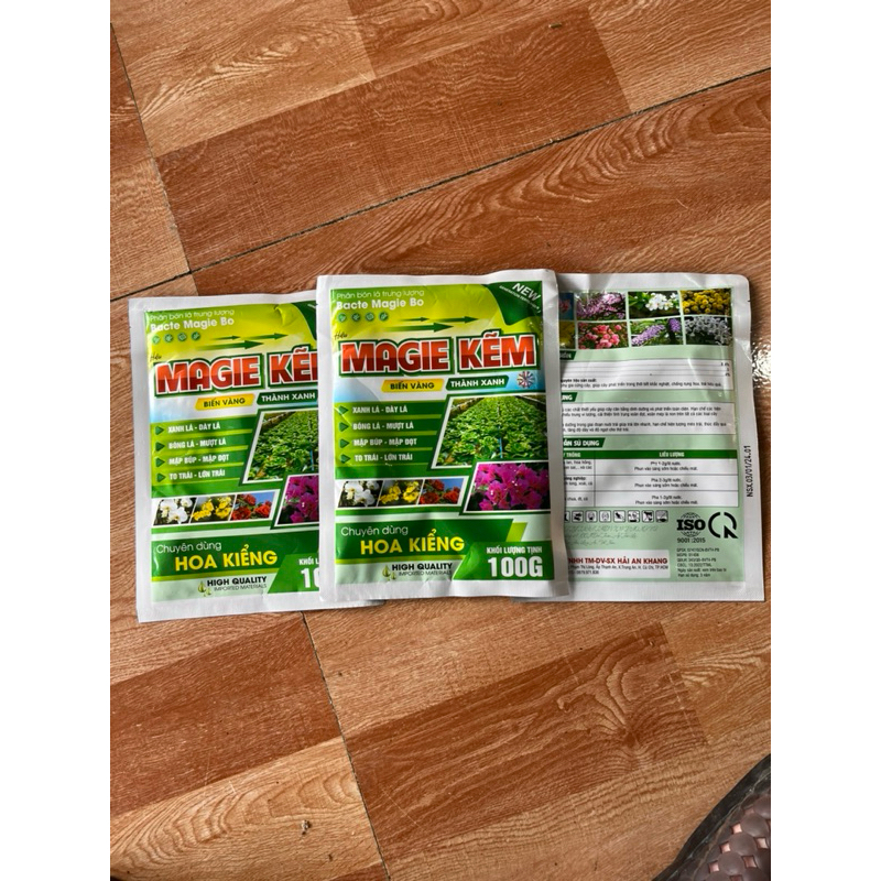 Combo 3 gói magie kẽm biến lá vàng thành xanh