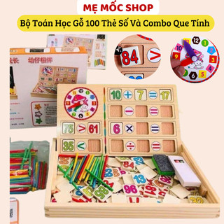  Bộ Domino 100 Que Tính Học Toán Và Học Đếm Số Học Phép Tính Cộng Trừ Nhân Chia Bằng Gỗ Memocshop. 