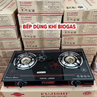 Bếp dùng khí biogas fujishi fjbg7_alo_plus - chén đồng - lửa xanh tiết kiệm gas - bảo hành 2 năm chính hãng
