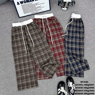 Quần cạp trắng xuông kẻ bé gái ( 20-50kg )