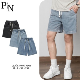 Quần short jeans nam cao cấp PN STORE quần đùi Jean vải dày đẹp không bay màu dễ phối đồ QSJ01