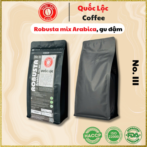  Cà Phê Rang Mộc Arabica Mix Robusta NO3 500g - Pha Phin & Pha Máy - Quốc Lộc 