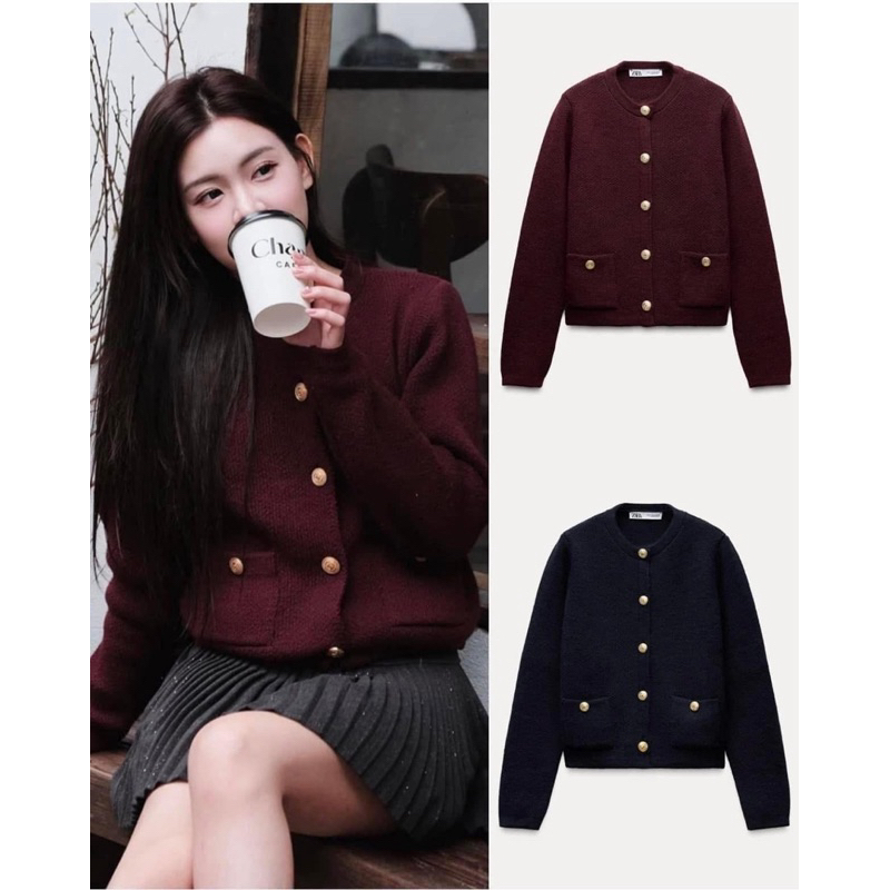  Áo cardigan len Zara auth 6427144 