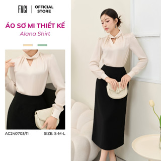 Áo Sơ Mi Công Sở FACI Alana Shirt Thiết Kế Cổ Xoắn Chất Lụa Ngọc Mềm Mịn Kiểu Dáng Thanh Lịch - AC240703/ AC240711