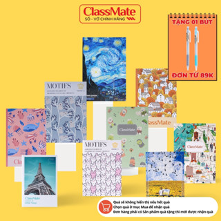 Vở Kẻ Ngang B5 Classmate Tập Vở Kẻ Ngang Quyển Vở Viết 72/80/120/200Trang Pattern Bìa Chống Nước Dòng Kẻ 2 Màu Chống Lóa