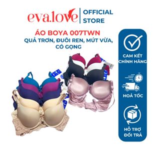 Áo Ngực BOYA 007TWN – Quả Trơn Đuôi Ren, Mút Vừa 3cm, Có Gọng Nâng Đỡ – Hàng Việt Nam Xuất Khẩu
