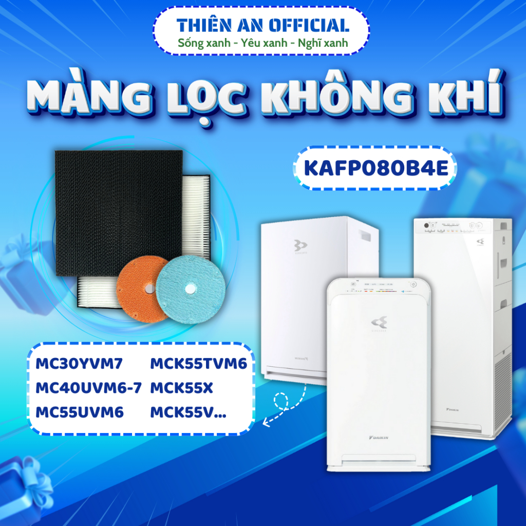 Màng lọc không khí Daikin: MCK55TVM6, MCQ30ZVM7, MC30YVM7, MC40UVM6-7, MC55UVM6, MCK55X, MCK55V, ACK