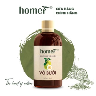 Tinh dầu Vỏ Bưởi Da Xanh Homer 20ml/100ml - Pomelo Essential Oil - đạt chuẩn chất lượng kiểm định