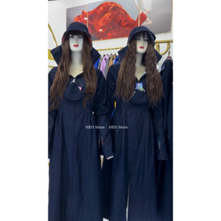 Áo chống nắng jean 2 lớp dáng váy chuẩn đẹp 2025