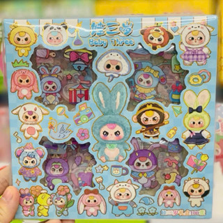 Sticker 100 tấm Baby Three bé ba hộp to Capybara, kurumi